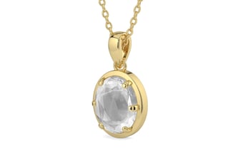 Ashtadhatu Ceylon White Sapphire Pendant Limited Quality (P8)