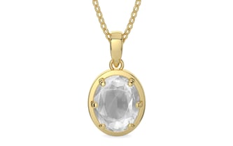 Ashtadhatu Ceylon White Sapphire Pendant Limited Quality (P8)