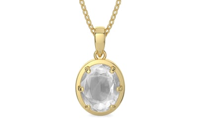 Ashtadhatu Ceylon White Sapphire Pendant Limited Quality (P8)