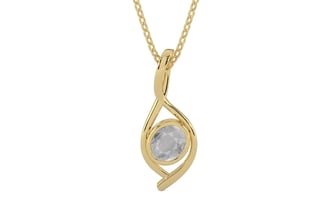 Ashtadhatu Ceylon White Sapphire Pendant Prime Quality (P1)