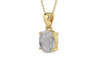Ashtadhatu Ceylon White Sapphire Pendant Prime Quality (P10)