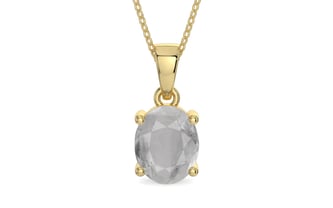 Ashtadhatu Ceylon White Sapphire Pendant Prime Quality (P10)