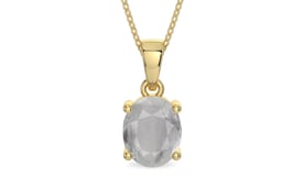 Ashtadhatu Ceylon White Sapphire Pendant Prime Quality (P10)