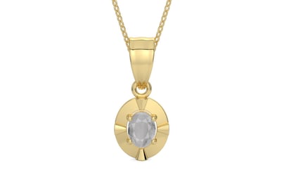 Ashtadhatu Ceylon White Sapphire Pendant Prime Quality (P11)
