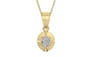 Ashtadhatu Ceylon White Sapphire Pendant Prime Quality (P11)