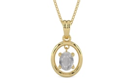 Ashtadhatu Ceylon White Sapphire Pendant Prime Quality (P2)
