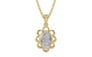 Ashtadhatu Ceylon White Sapphire Pendant Prime Quality (P3)