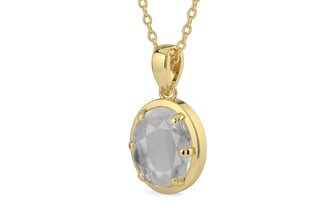 Ashtadhatu Ceylon White Sapphire Pendant Prime Quality (P8)