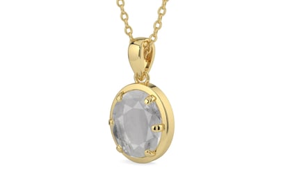 Ashtadhatu Ceylon White Sapphire Pendant Prime Quality (P8)