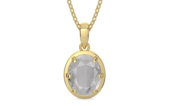 Ashtadhatu Ceylon White Sapphire Pendant Prime Quality (P8)