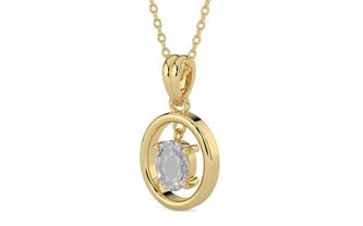 Ashtadhatu Ceylon White Sapphire Pendant Rare Quality (P2)