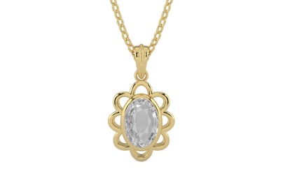 Ashtadhatu Ceylon White Sapphire Pendant Rare Quality (P3)