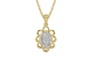 Ashtadhatu Ceylon White Sapphire Pendant Rare Quality (P3)