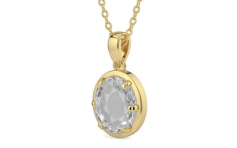 Ashtadhatu Ceylon White Sapphire Pendant Rare Quality (P8)