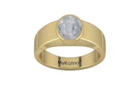 Ashtadhatu Ceylon White Sapphire Ring Fine Quality (R10)