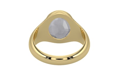 Ashtadhatu Ceylon White Sapphire Ring Fine Quality (R7)