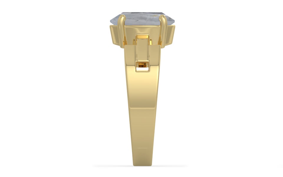 Ashtadhatu Ceylon White Sapphire Ring Fine Quality (R8)