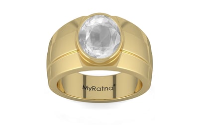 Ashtadhatu Ceylon White Sapphire Ring Limited Quality (R1)