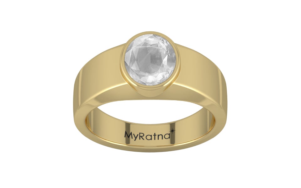 Ashtadhatu Ceylon White Sapphire Ring Limited Quality (R10)