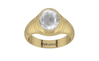 Ashtadhatu Ceylon White Sapphire Ring Limited Quality (R7)