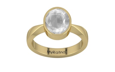 Ashtadhatu Ceylon White Sapphire Ring Limited Quality (R9)