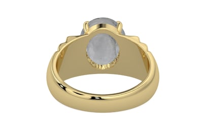 Ashtadhatu Ceylon White Sapphire Ring Prime Quality (R4)