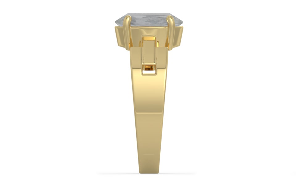 Ashtadhatu Ceylon White Sapphire Ring Prime Quality (R8)