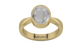Ashtadhatu Ceylon White Sapphire Ring Prime Quality (R9)