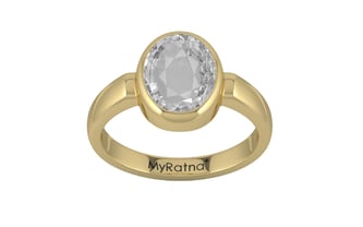 Ashtadhatu Ceylon White Sapphire Ring Rare Quality (R6)