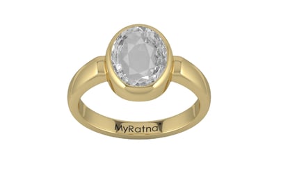 Ashtadhatu Ceylon White Sapphire Ring Rare Quality (R6)