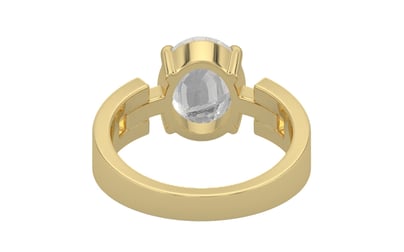 Ashtadhatu Ceylon White Sapphire Ring Rare Quality (R8)