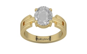 Ashtadhatu Ceylon White Sapphire Ring Rare Quality (R8)