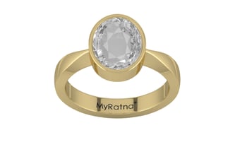 Ashtadhatu Ceylon White Sapphire Ring Rare Quality (R9)