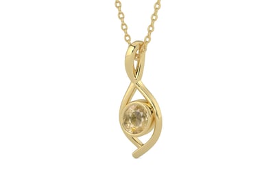 Ashtadhatu Ceylon Yellow Sapphire Pendant Fine Quality (P1)
