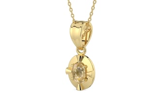 Ashtadhatu Ceylon Yellow Sapphire Pendant Fine Quality (P11)