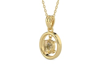 Ashtadhatu Ceylon Yellow Sapphire Pendant Fine Quality (P2)