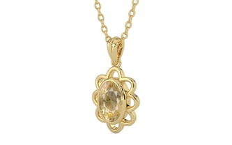 Ashtadhatu Ceylon Yellow Sapphire Pendant Fine Quality (P3)