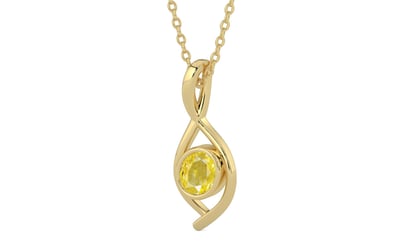 Ashtadhatu Ceylon Yellow Sapphire Pendant Limited Quality (P1)
