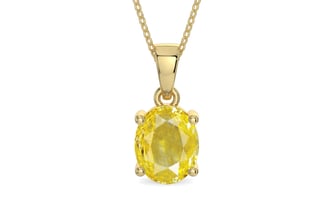 Ashtadhatu Ceylon Yellow Sapphire Pendant Limited Quality (P10)