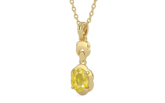 Ashtadhatu Ceylon Yellow Sapphire Pendant Limited Quality (P6)