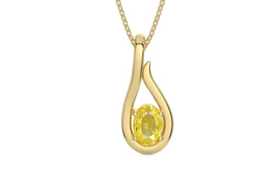Ashtadhatu Ceylon Yellow Sapphire Pendant Limited Quality (P9)