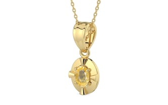 Ashtadhatu Ceylon Yellow Sapphire Pendant Prime Quality (P11)