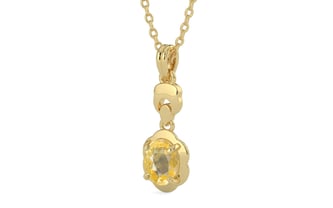 Ashtadhatu Ceylon Yellow Sapphire Pendant Prime Quality (P6)