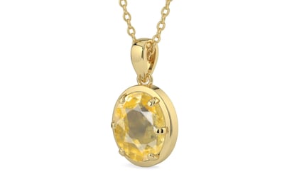 Ashtadhatu Ceylon Yellow Sapphire Pendant Prime Quality (P8)