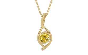 Ashtadhatu Ceylon Yellow Sapphire Pendant Rare Quality (P1)