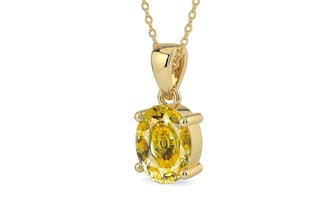 Ashtadhatu Ceylon Yellow Sapphire Pendant Rare Quality (P10)