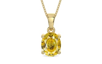 Ashtadhatu Ceylon Yellow Sapphire Pendant Rare Quality (P10)