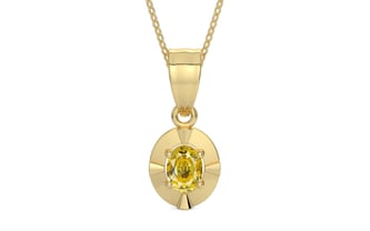 Ashtadhatu Ceylon Yellow Sapphire Pendant Rare Quality (P11)