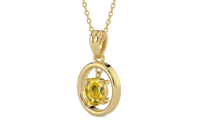 Ashtadhatu Ceylon Yellow Sapphire Pendant Rare Quality (P2)