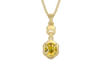 Ashtadhatu Ceylon Yellow Sapphire Pendant Rare Quality (P6)